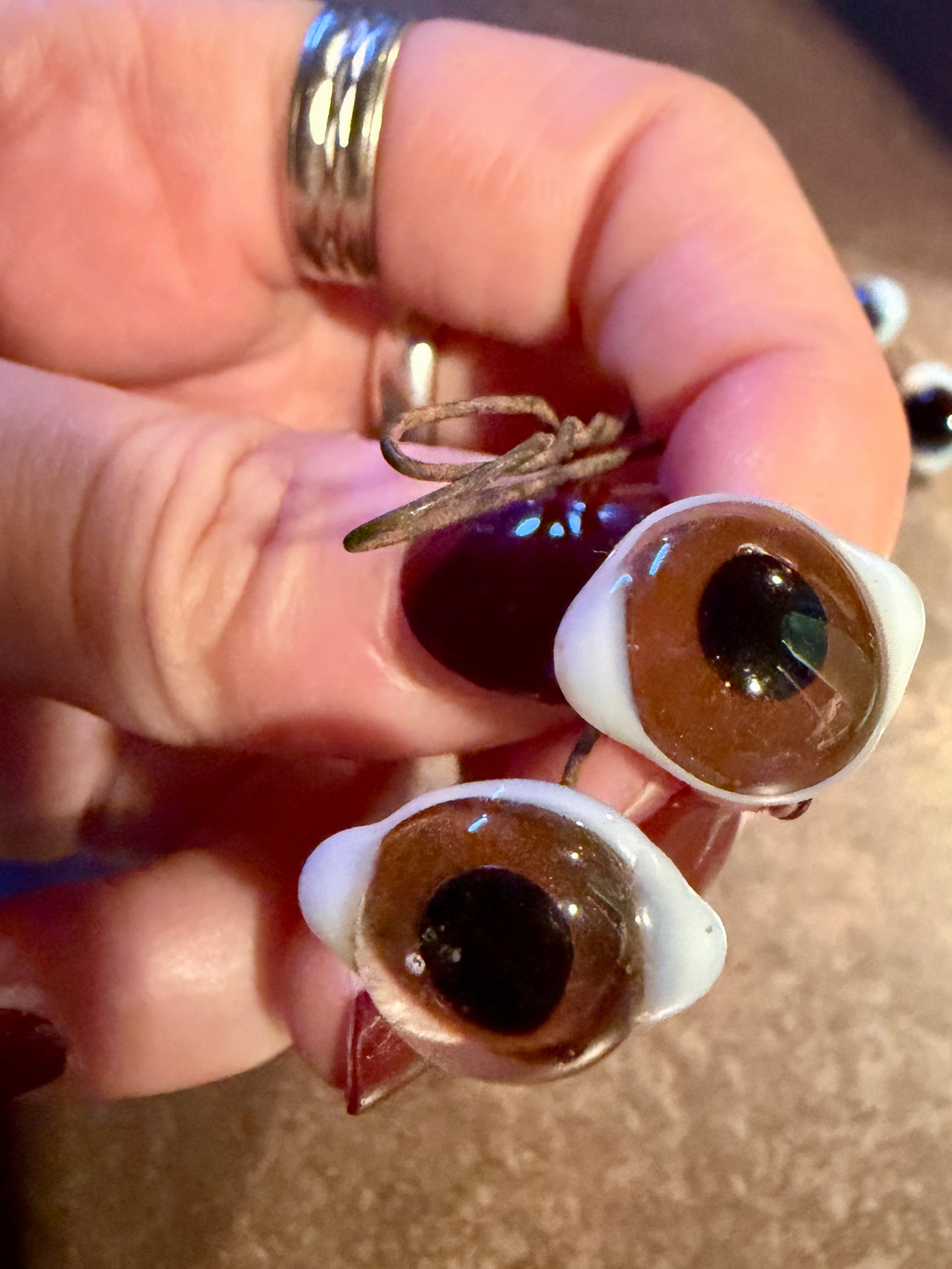 Set occhi di vetro per bambole e pupazzi, anni ‘20 - ‘30 da antico laboratorio