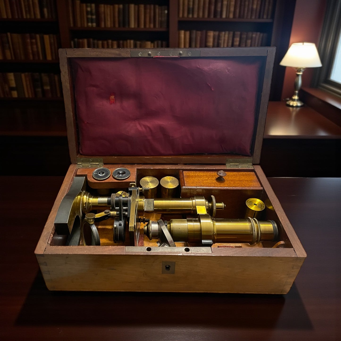 Microscopio museale Nachet con ottiche Zeiss di fine ‘800