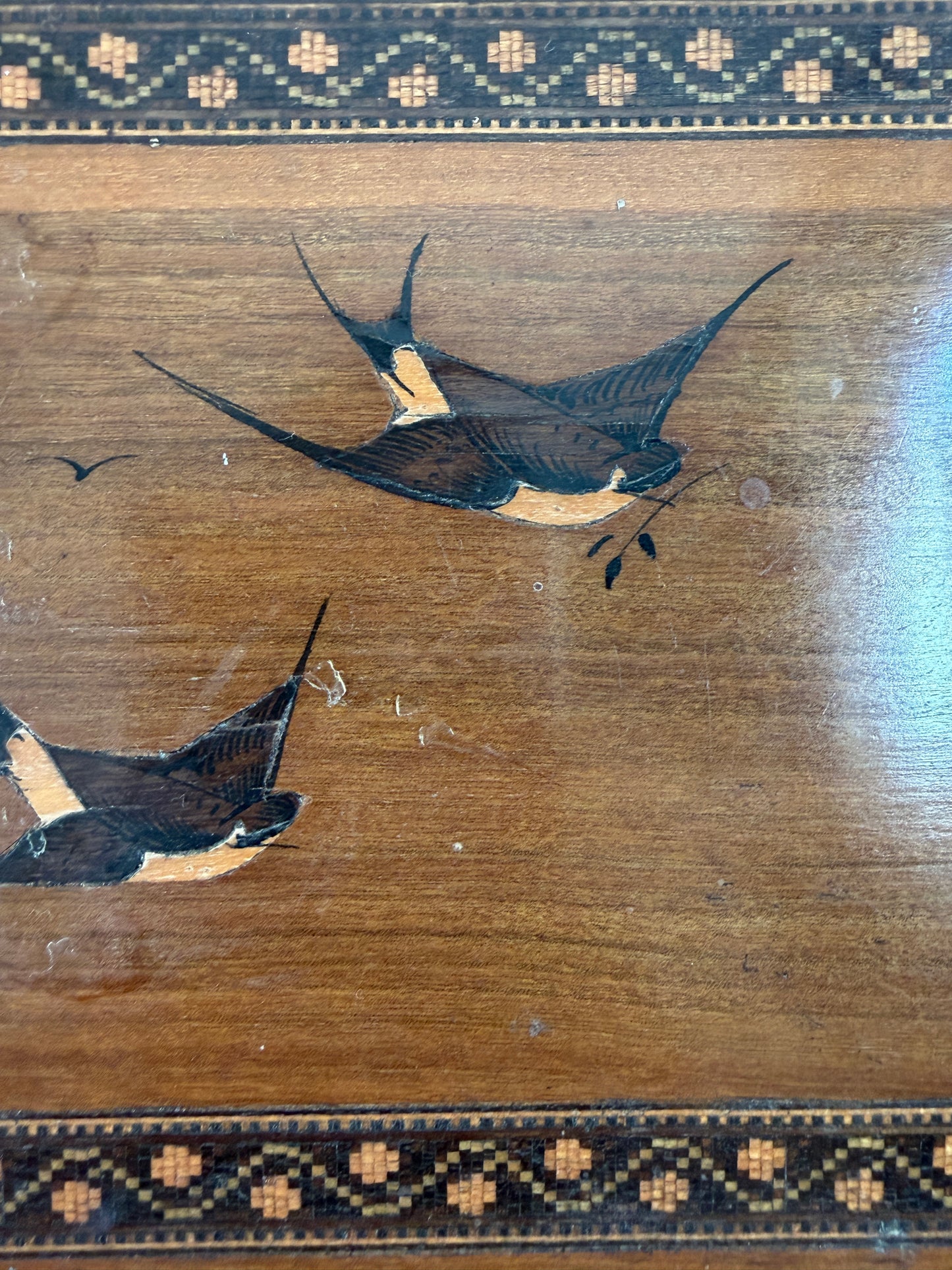 Cofanetto scatola con apertura segreta e vano segreto alla base, Sorrento primo ‘900
