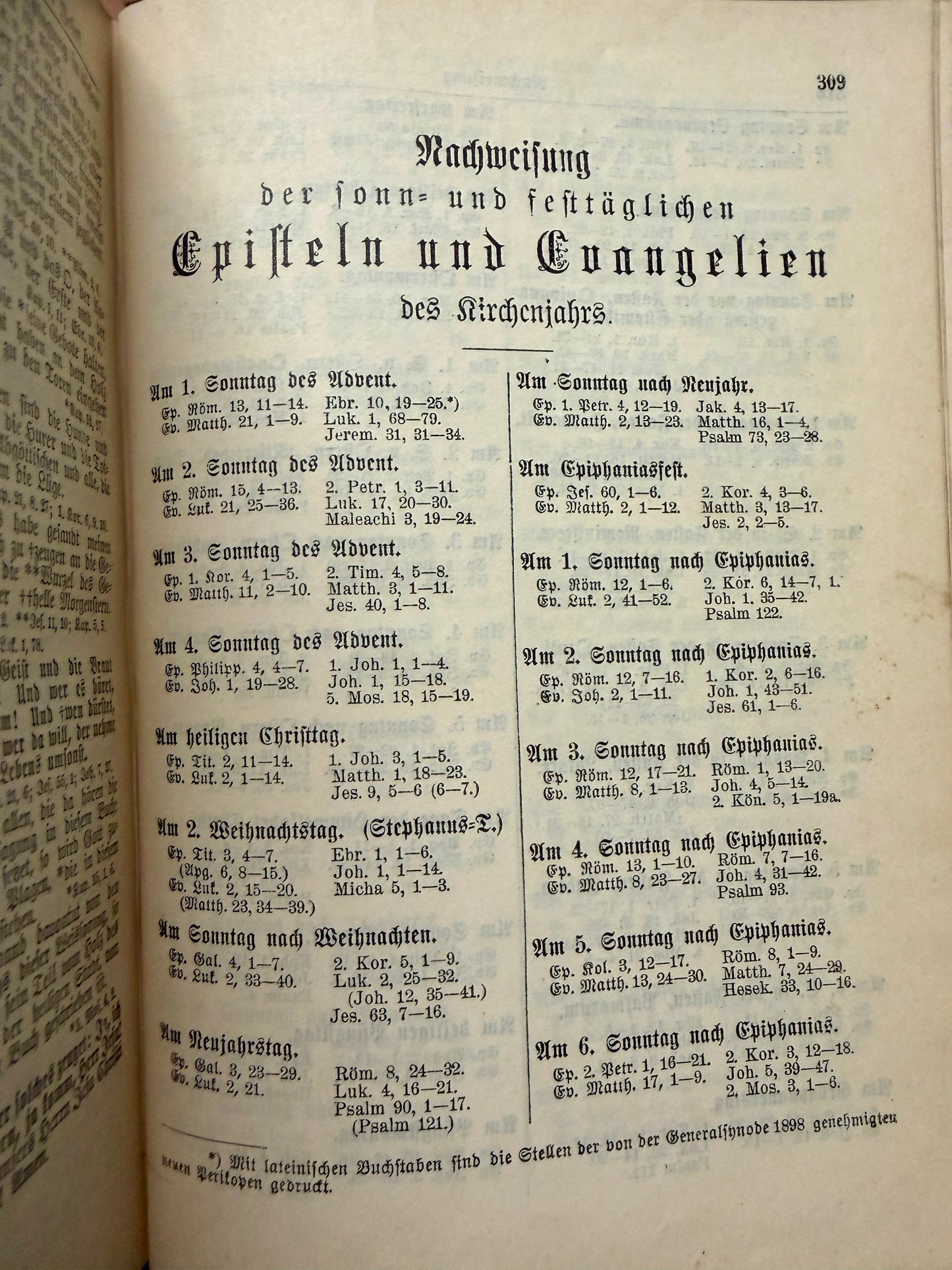 Antica Bibbia luterana del 1904 in caratteri gotici