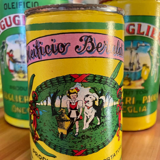 Tris cappellotti pubblicitari vintage anni ‘50 per olio d’Oliva