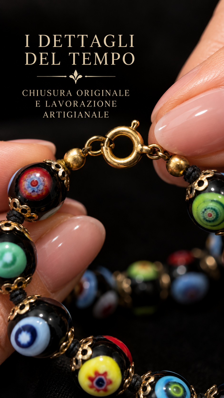 Bracciale vintage murrine millefiori
