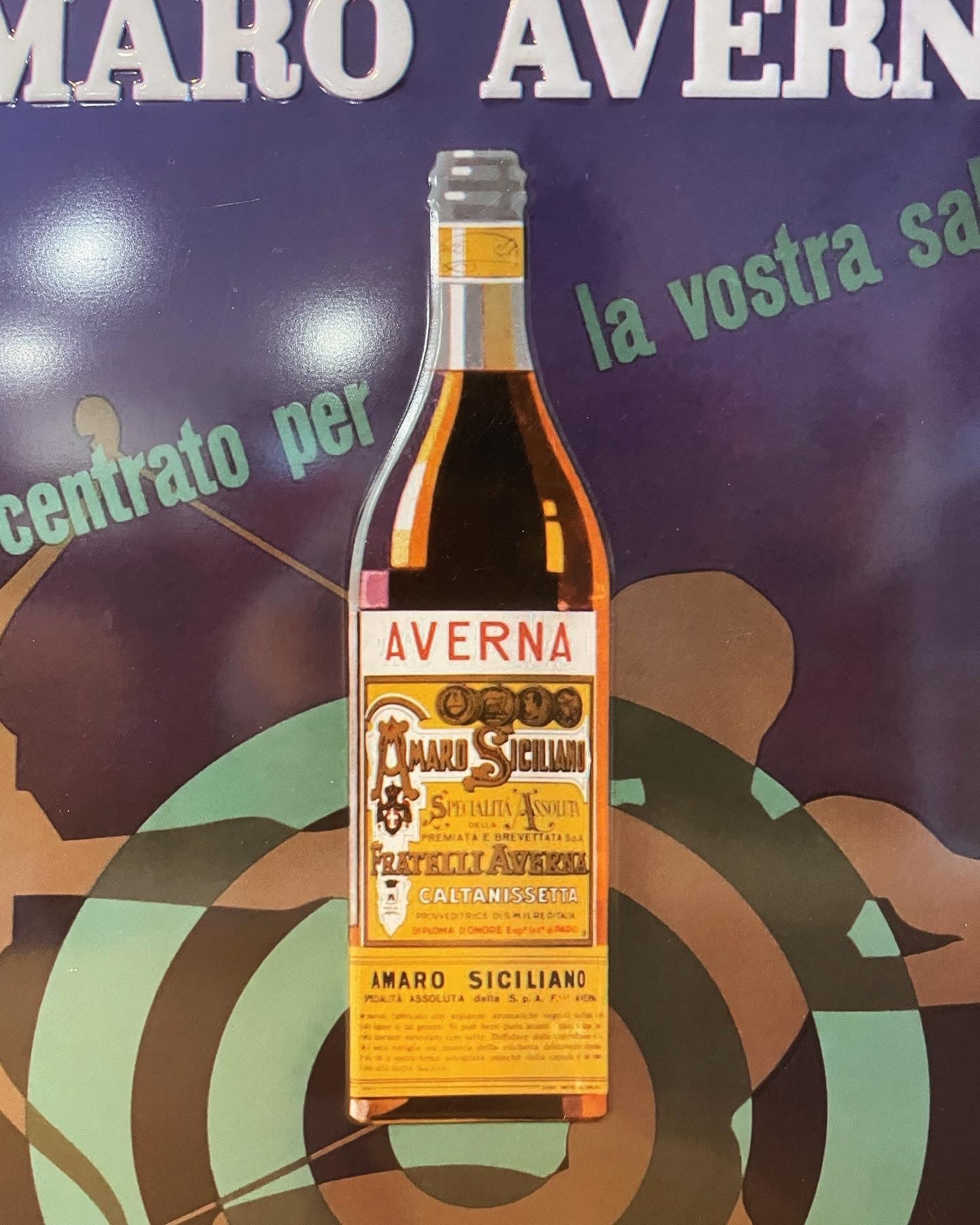 Insegna Amaro Averna anni 90