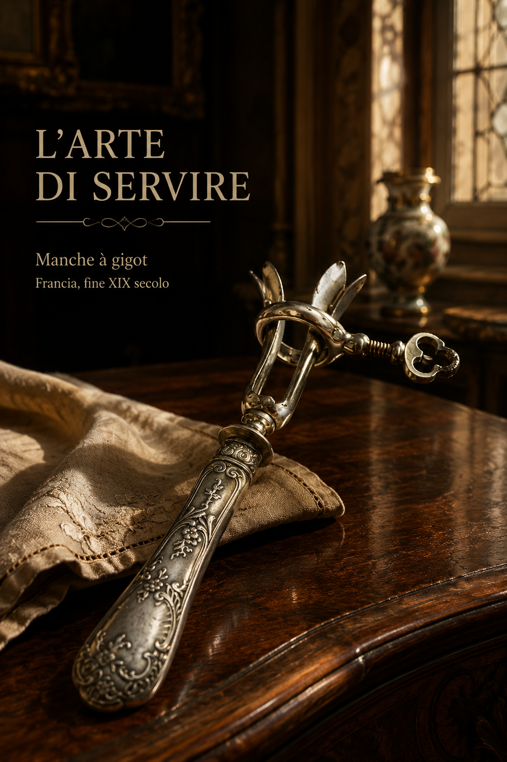 Manche à gigot Art Nouveau fine ‘800 - primo ‘900 per servire il cosciotto