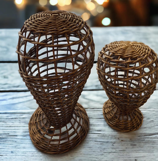 Wicker hat stands