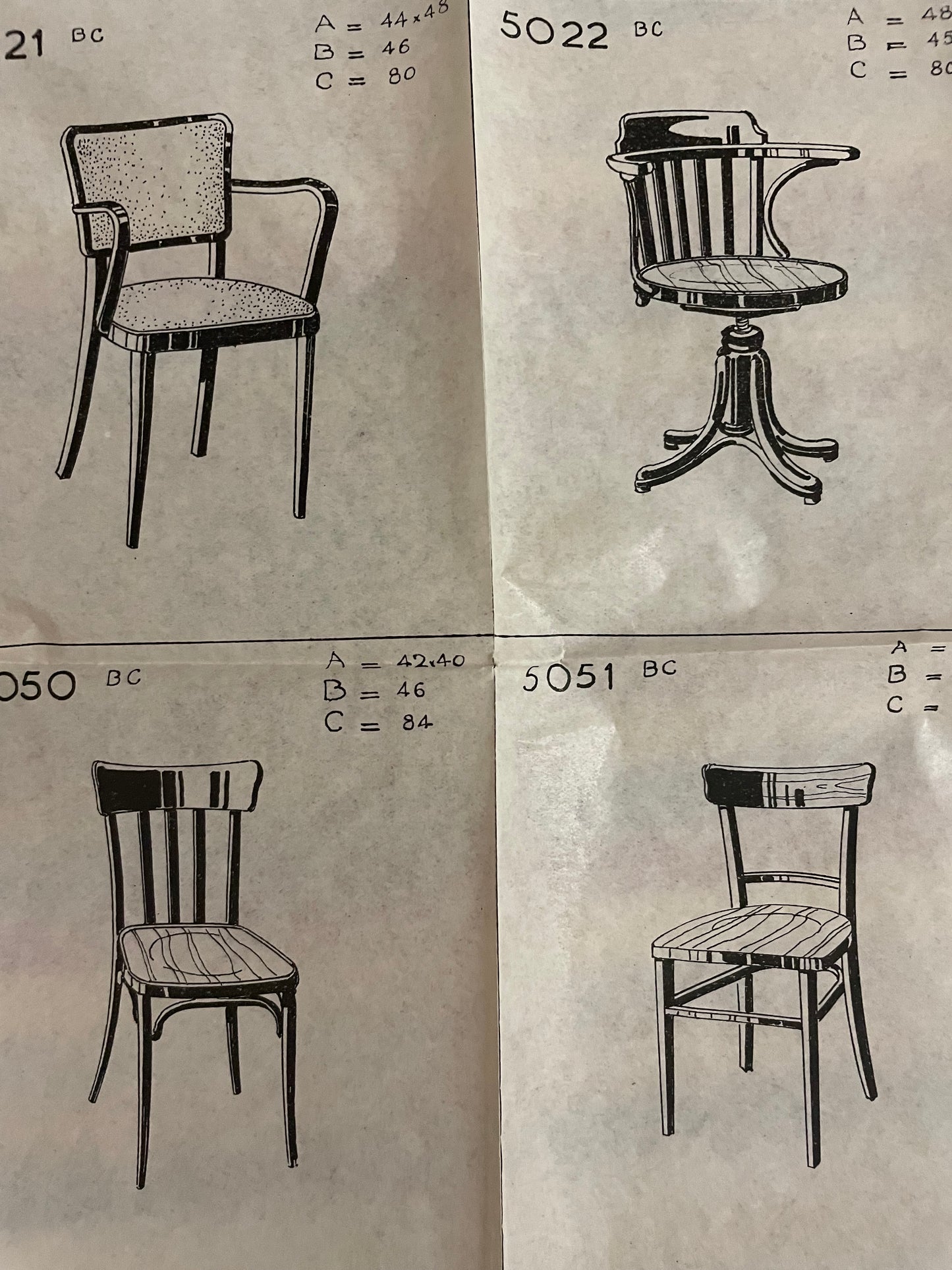 Tavola pieghevole Thonet anni 30 - 50 pezzo raro