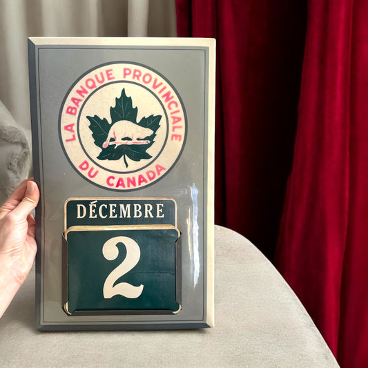Calendario perpetuo Banca Provinciale del Canada anni ‘60