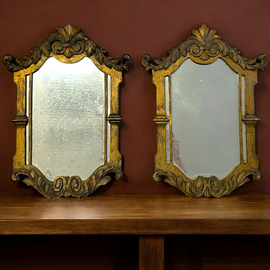 Coppia di specchi rococò, ottocenteschi