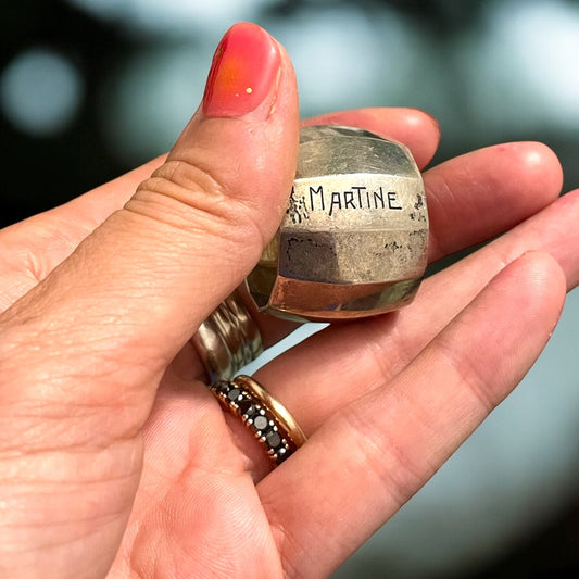 Ferma foulard argento massiccio 835 metà ‘900 inciso