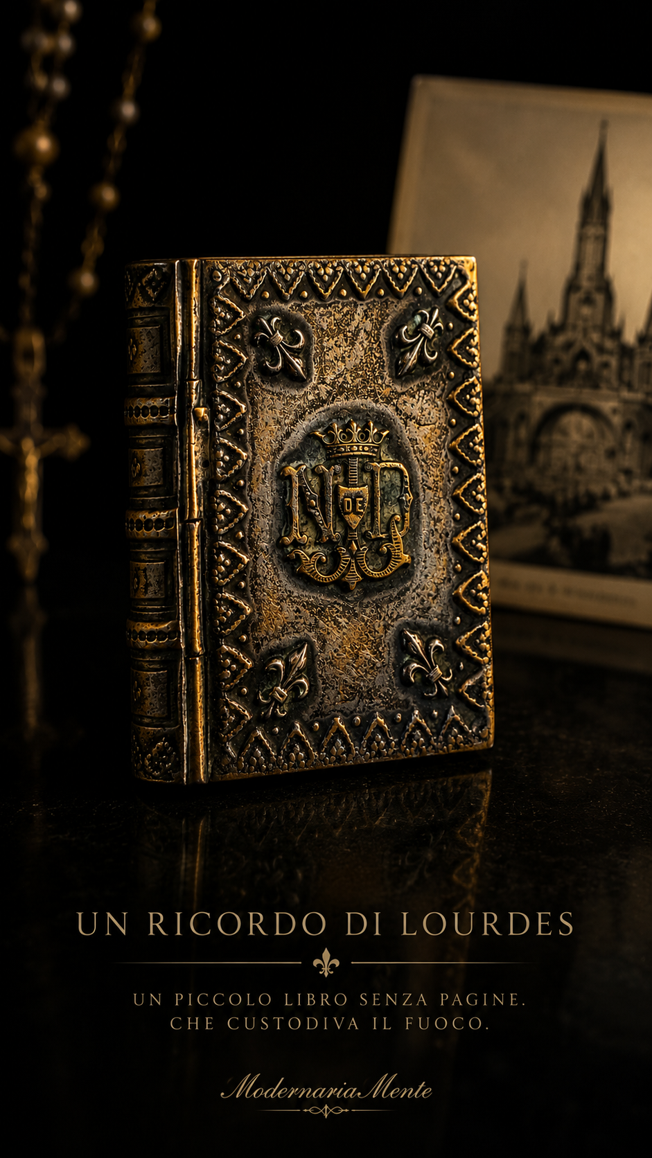 Raro vesta case Notre Dame de Lourdes a guisa di libro, 1900-1915