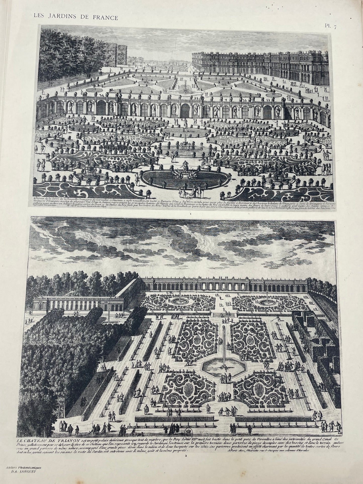 Opera completa Les jardins de France dedica dell’autore 1913 libro antico e raro