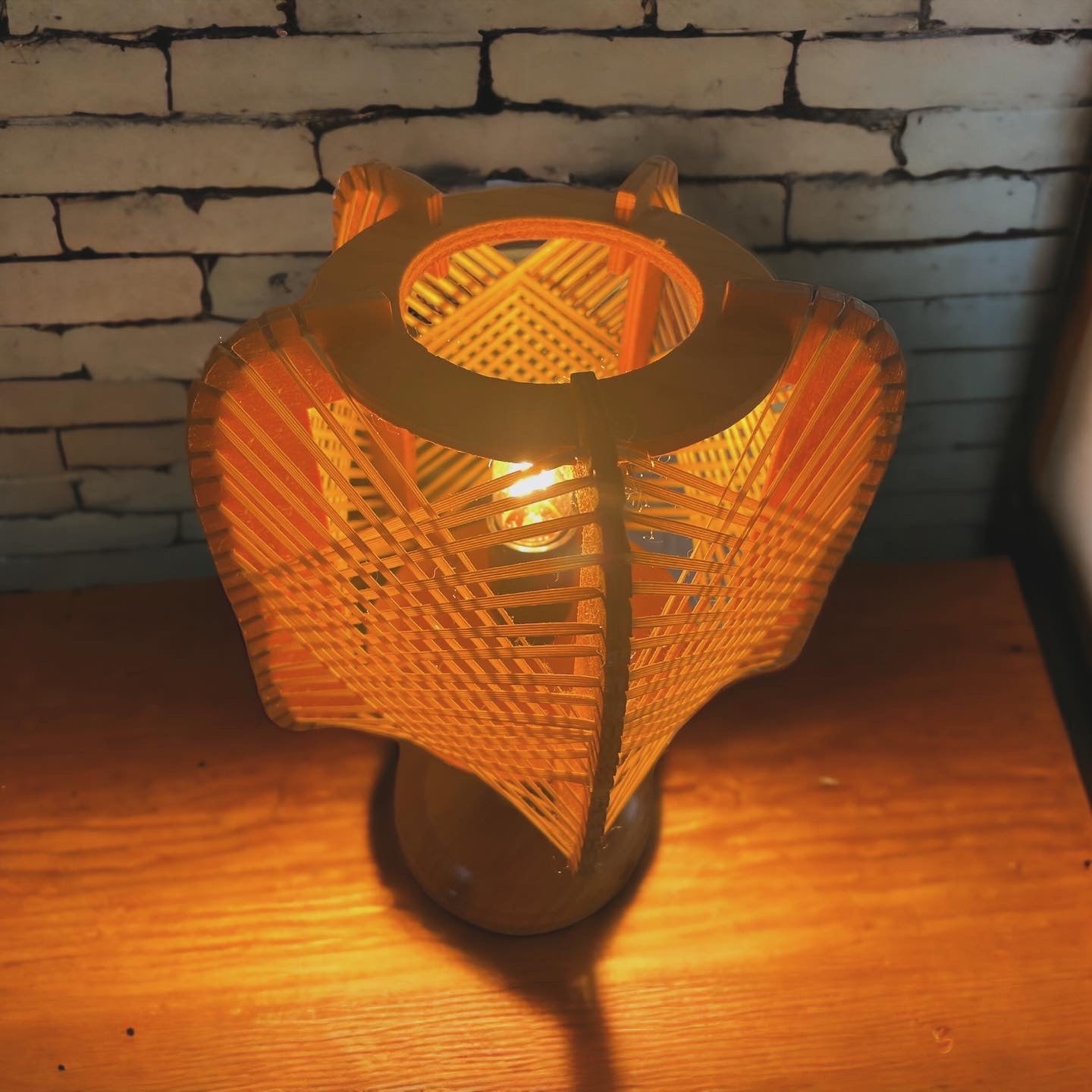 Wicker lamp from the 70s