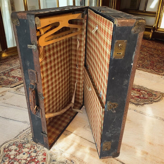 Antique vertical wardrobe from the 40s