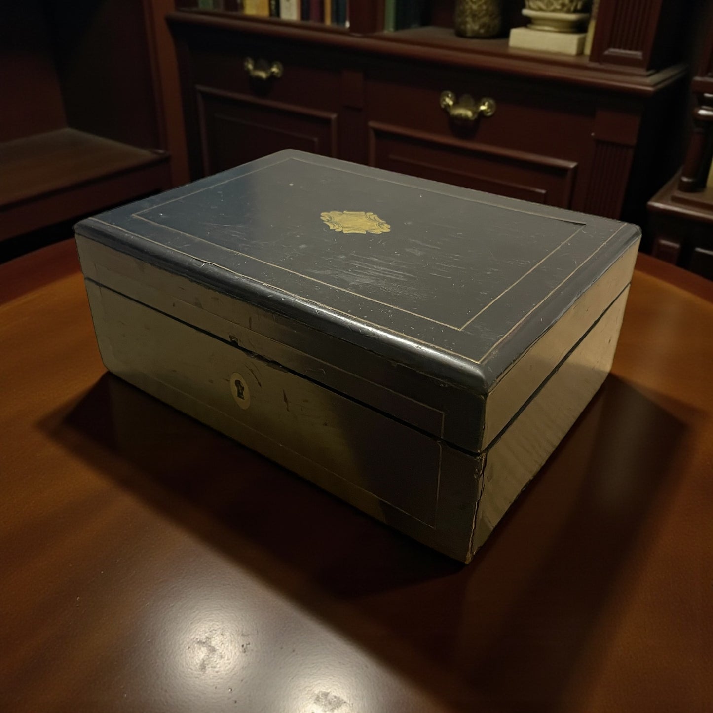 Antica scatola confanetto da scrittoio Napoleone III fine ‘800