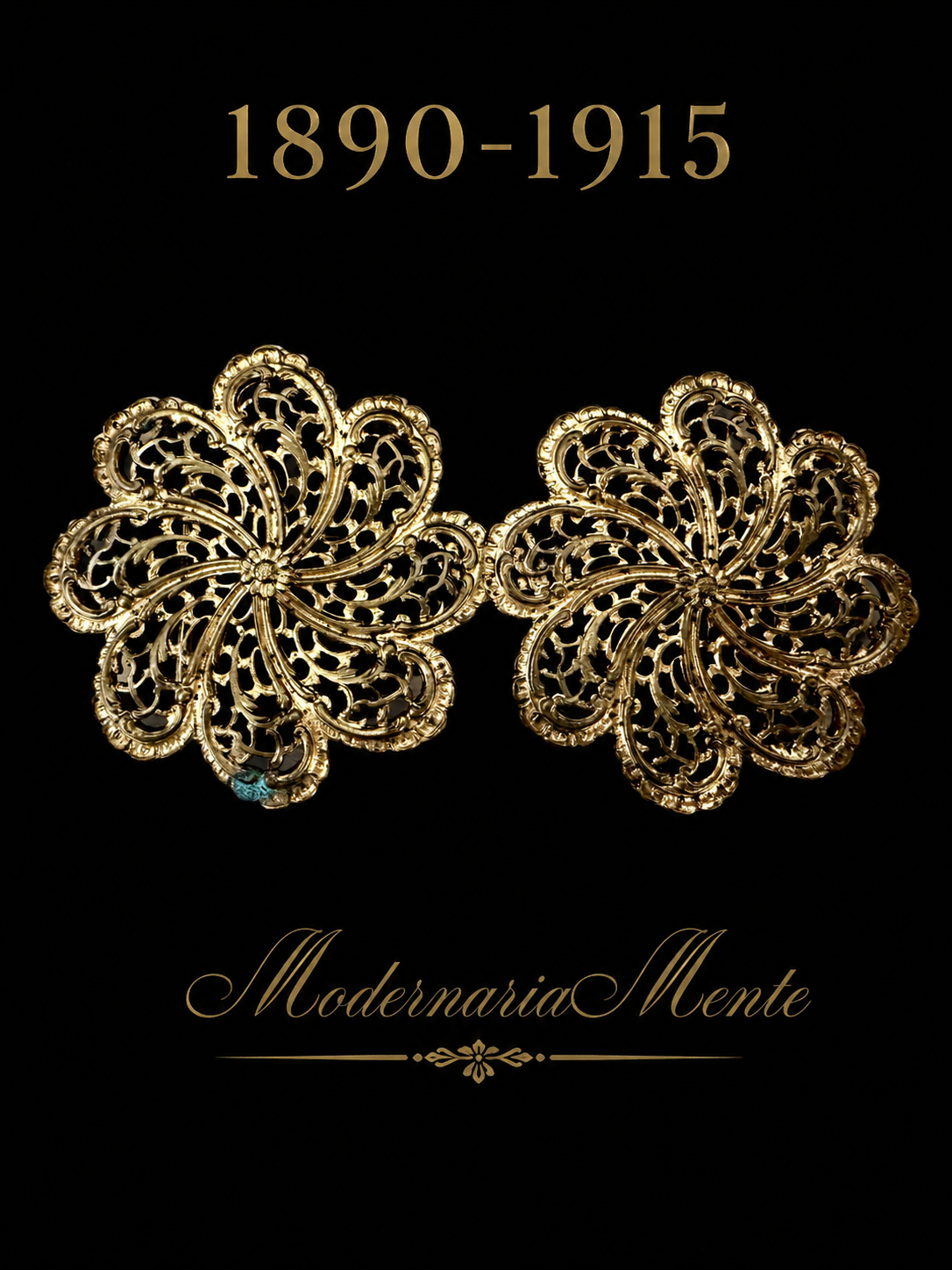 Sash buckle fibbia antica Edoardiana per cinte e cinture
