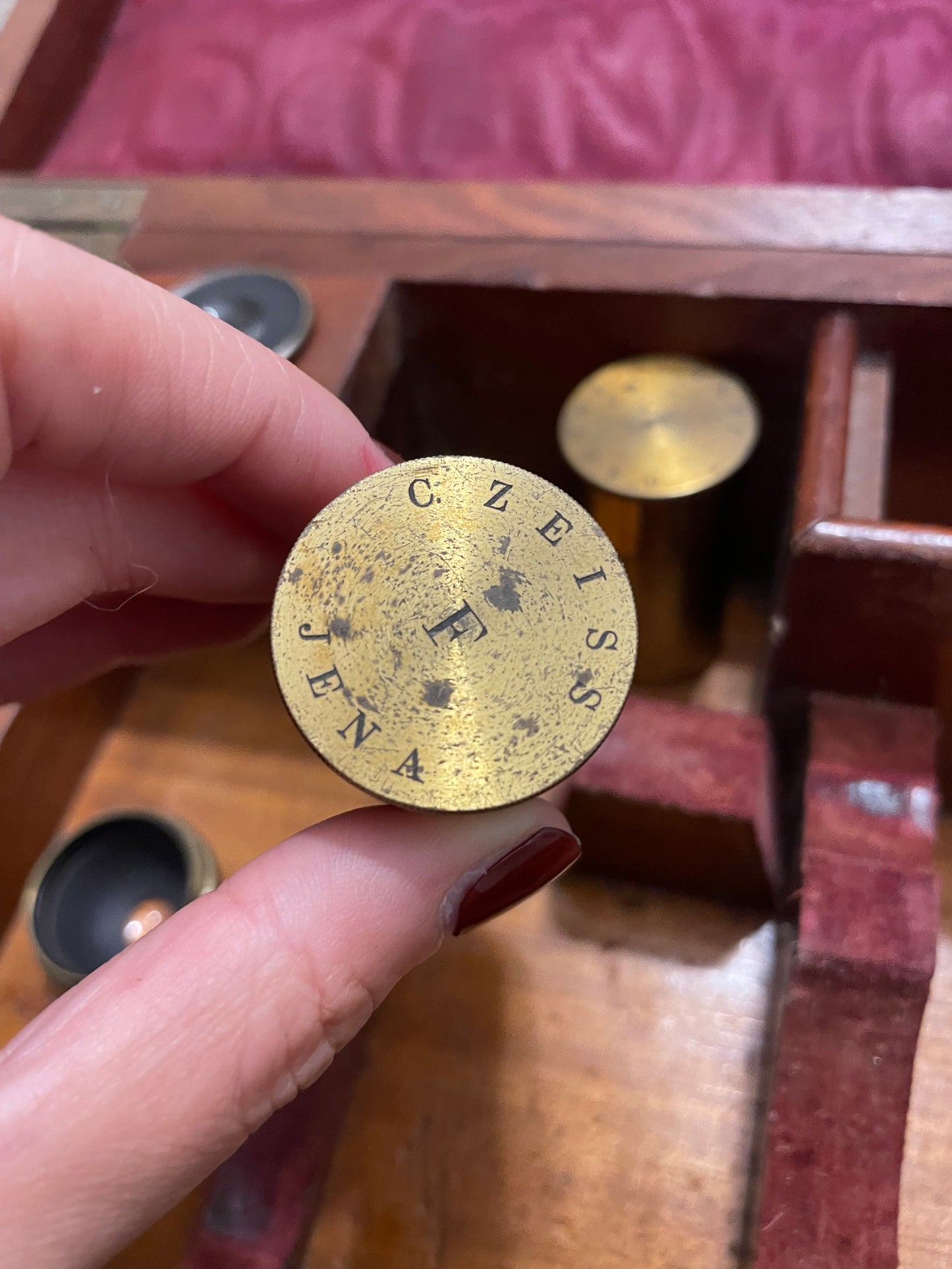 Microscopio museale Nachet con ottiche Zeiss di fine ‘800