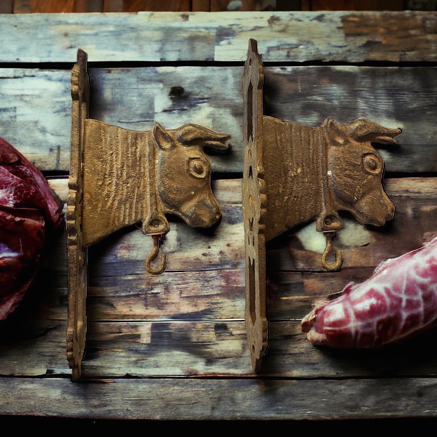 Coppi antichi ganci da macelleria