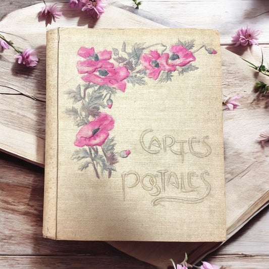 Album per cartoline con papaveri Art Nouveau, 52 pagine