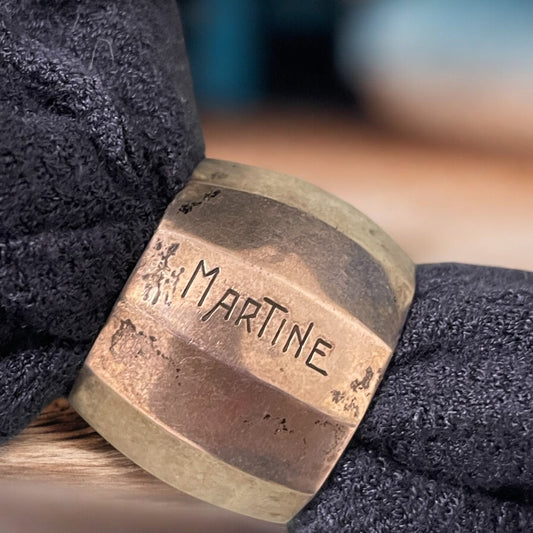 Ferma foulard argento massiccio 835 metà ‘900 inciso