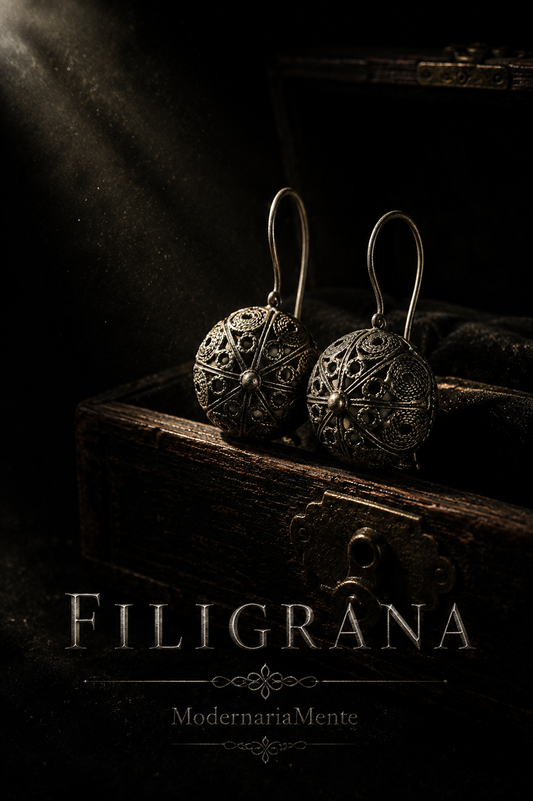 Orecchini vintage con lavorazione a filigrana