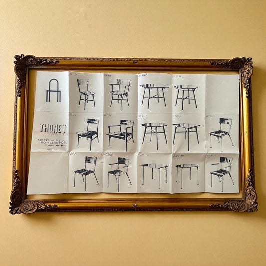 Catalogo pieghevole rarissimo Thonet collezione Jardin anni ‘50