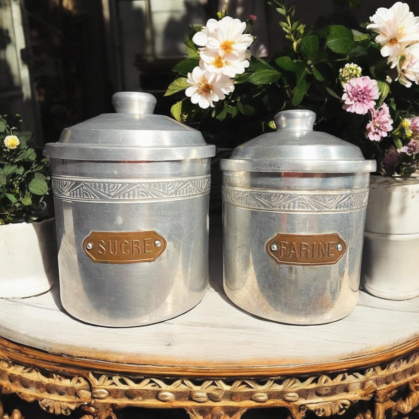 Set of 6 Provencal kitchen jars