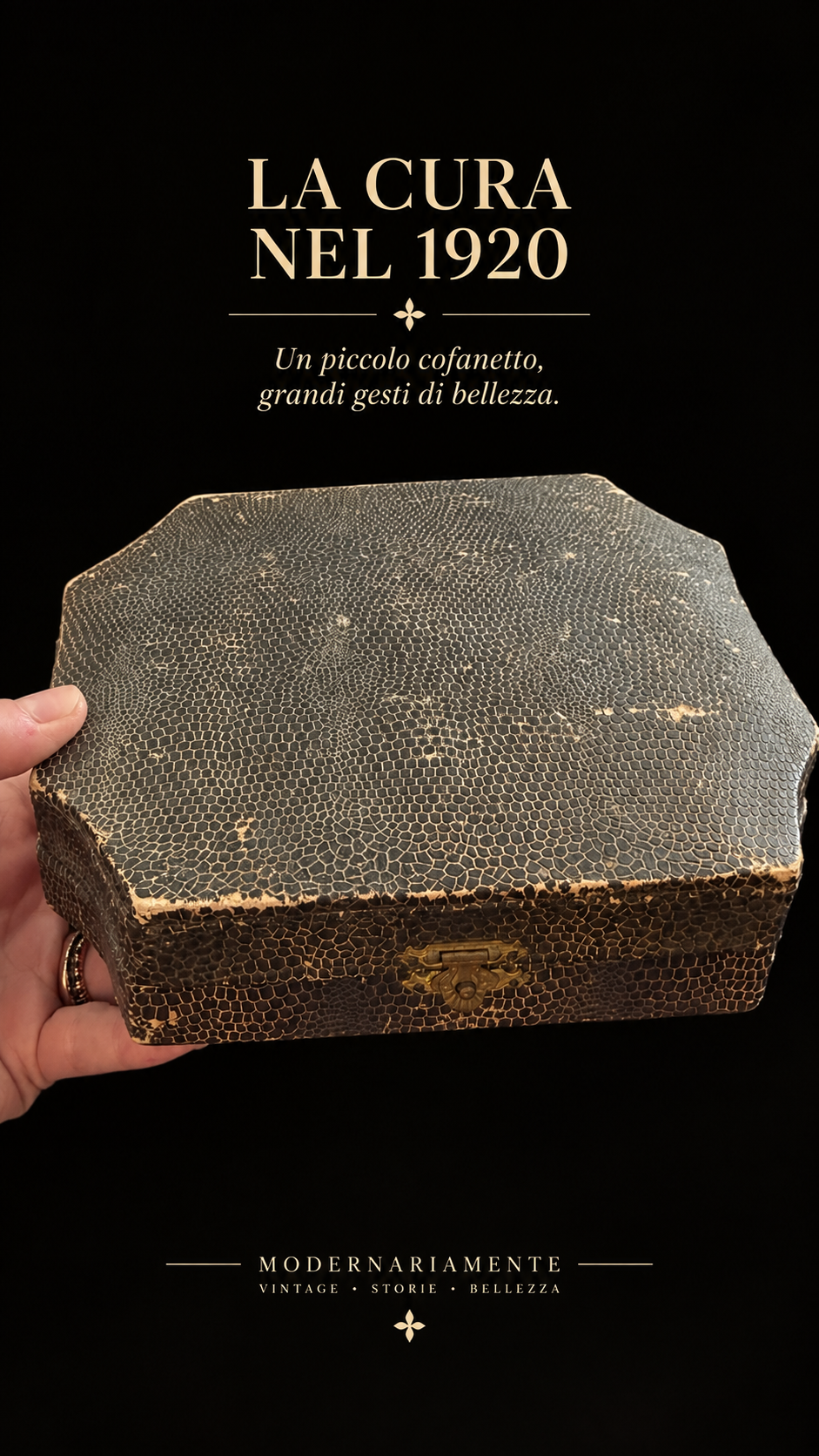 Antico set da viaggio per cura di sé e manicure anni ‘20-‘30