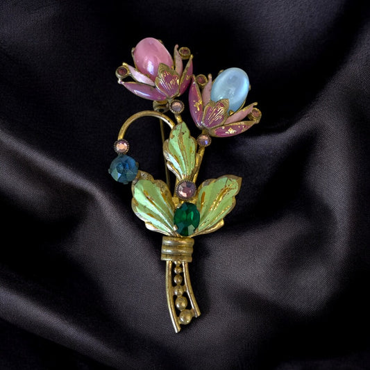 Spilla boema floreale anni ‘40