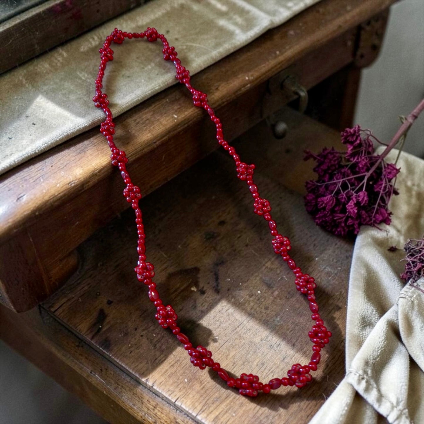 Collana lunga in vetro di Murano autentica anni ‘20