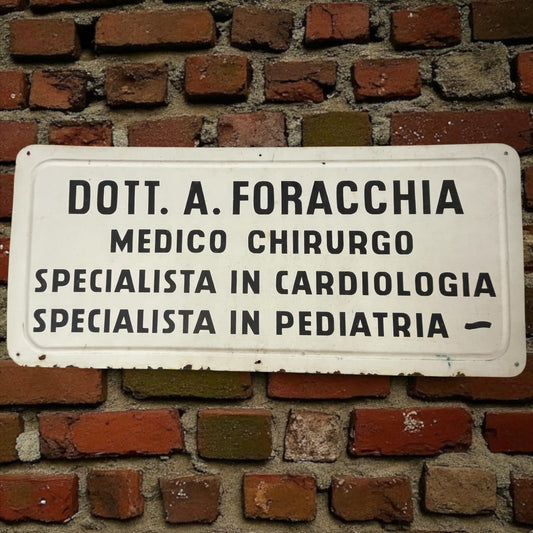 Enorme insegna medica Dott. Foracchia anni ‘40