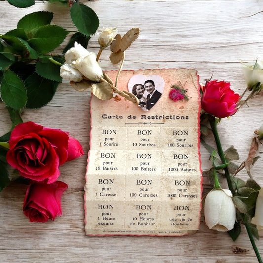 Cartolina carte de Restrictions d’amore anni ‘30