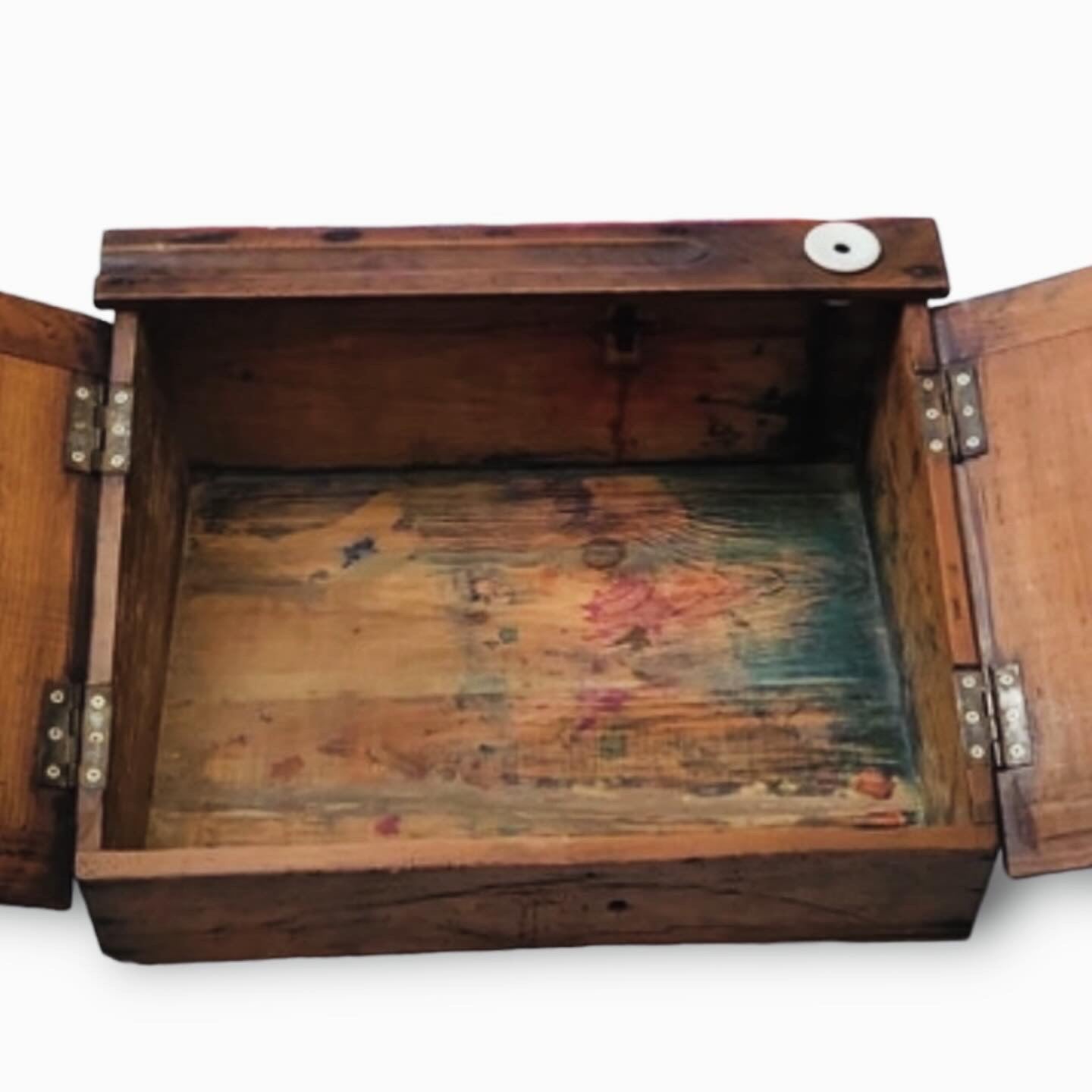 Antique Travel Writing Desk with Inkwell