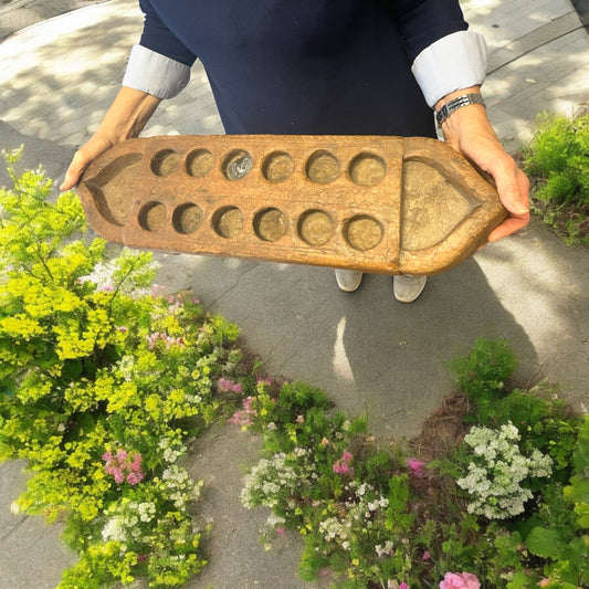 Antica tavola Mancala primo ‘900 gioco asiatico