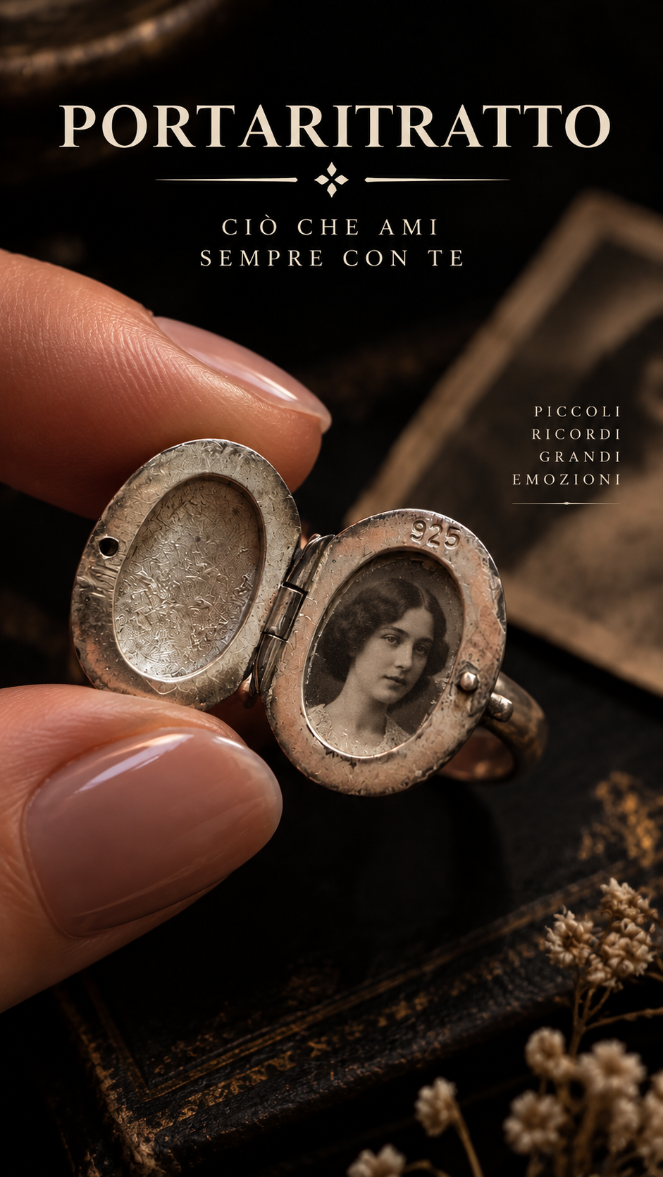 Anello in argento con vano segreto, poison ring o locker ring anni ‘40-‘50 inciso