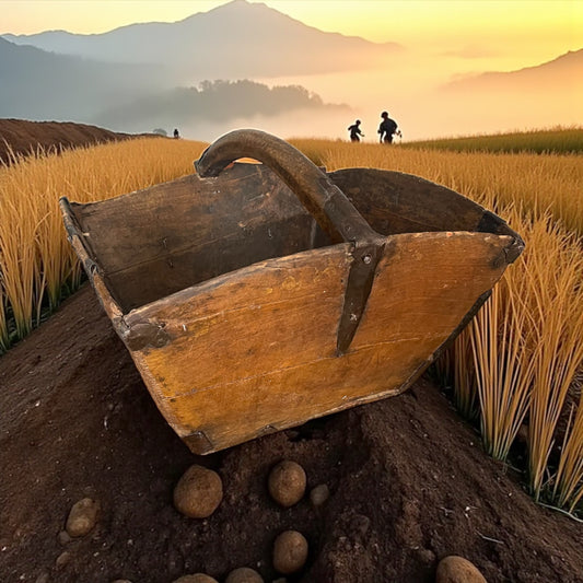 Cesta da raccolta per riso cinese epoca tardo-Qing