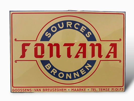 Old sign Sorgenti Fontana 1955