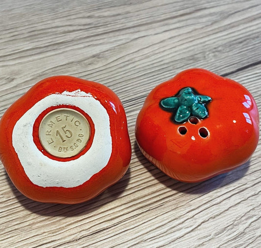 Tomatoes, salt and pepper, 1960s porcelain