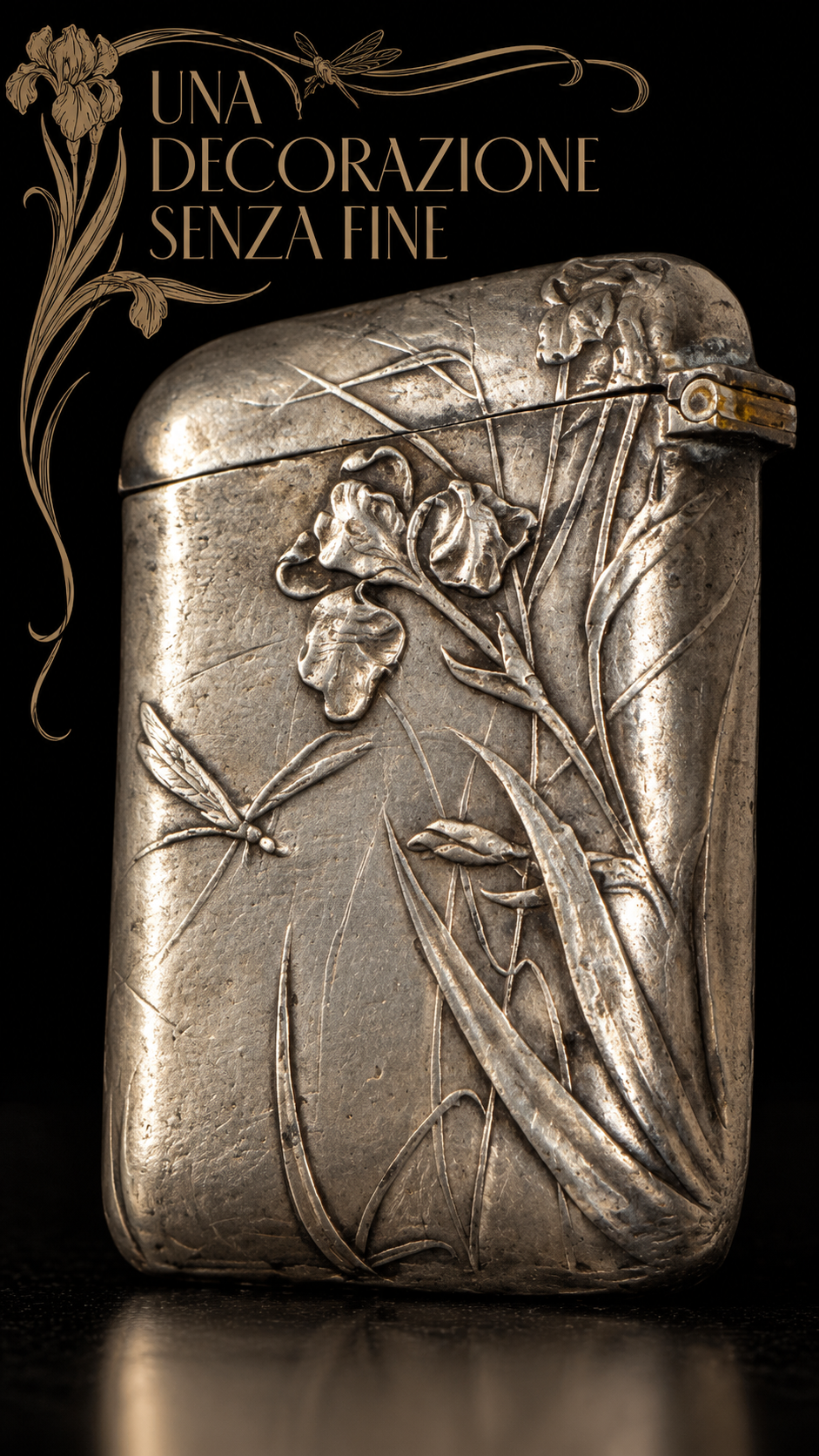 Splendido Vesta Case Liberty con donna che coglie fiori e libellula
