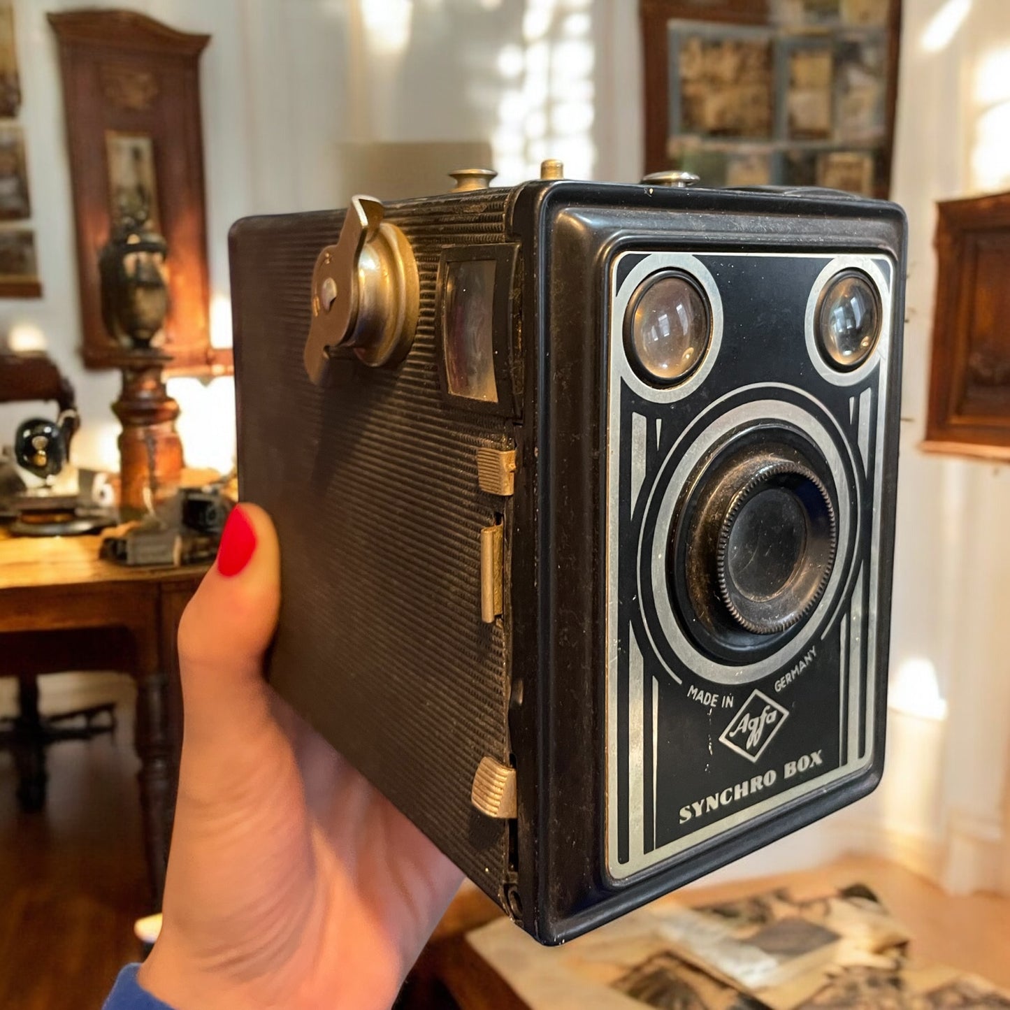 Agfa synchro box anni ‘50 fotocamera antica