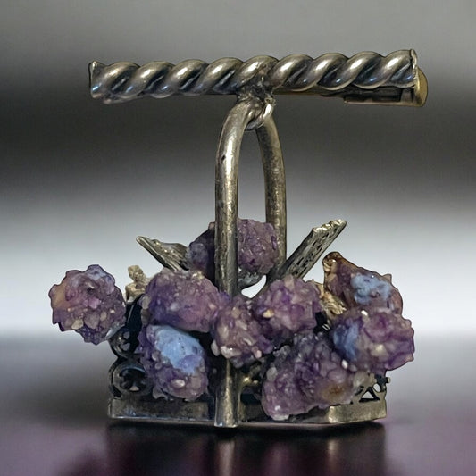 Spilla argento ed Agata botroidale