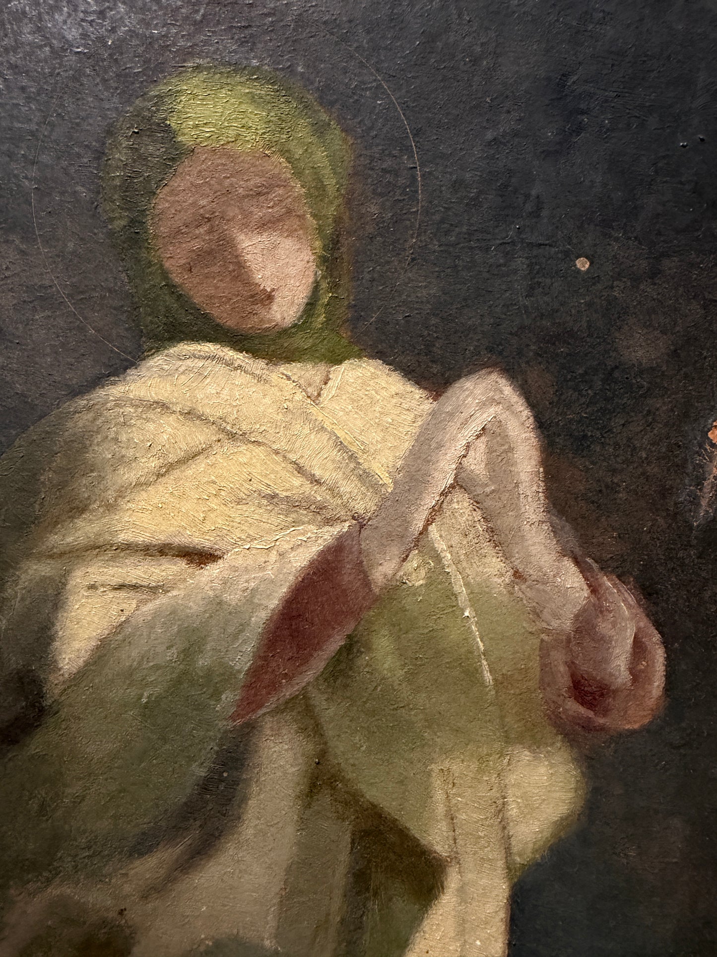 “La donna dell’Apocalisse”, olio magro su cartoncino in cornice dorata a missione, anni ‘20