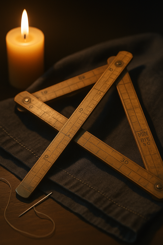 Metro pieghevole da sarta, 1900-1930, ottone e legno