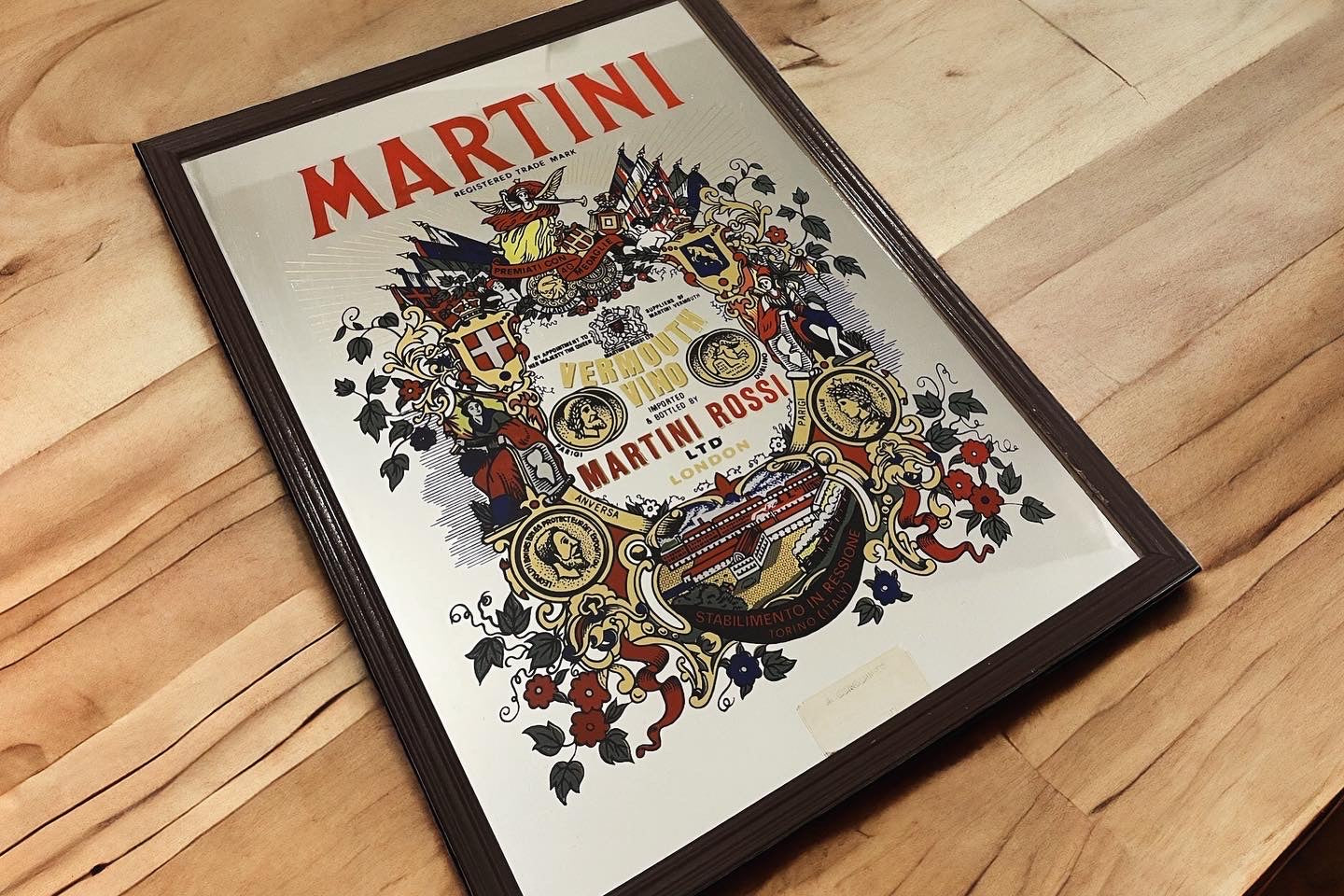 Specchio pubblicitario Martini e Rossi ￼