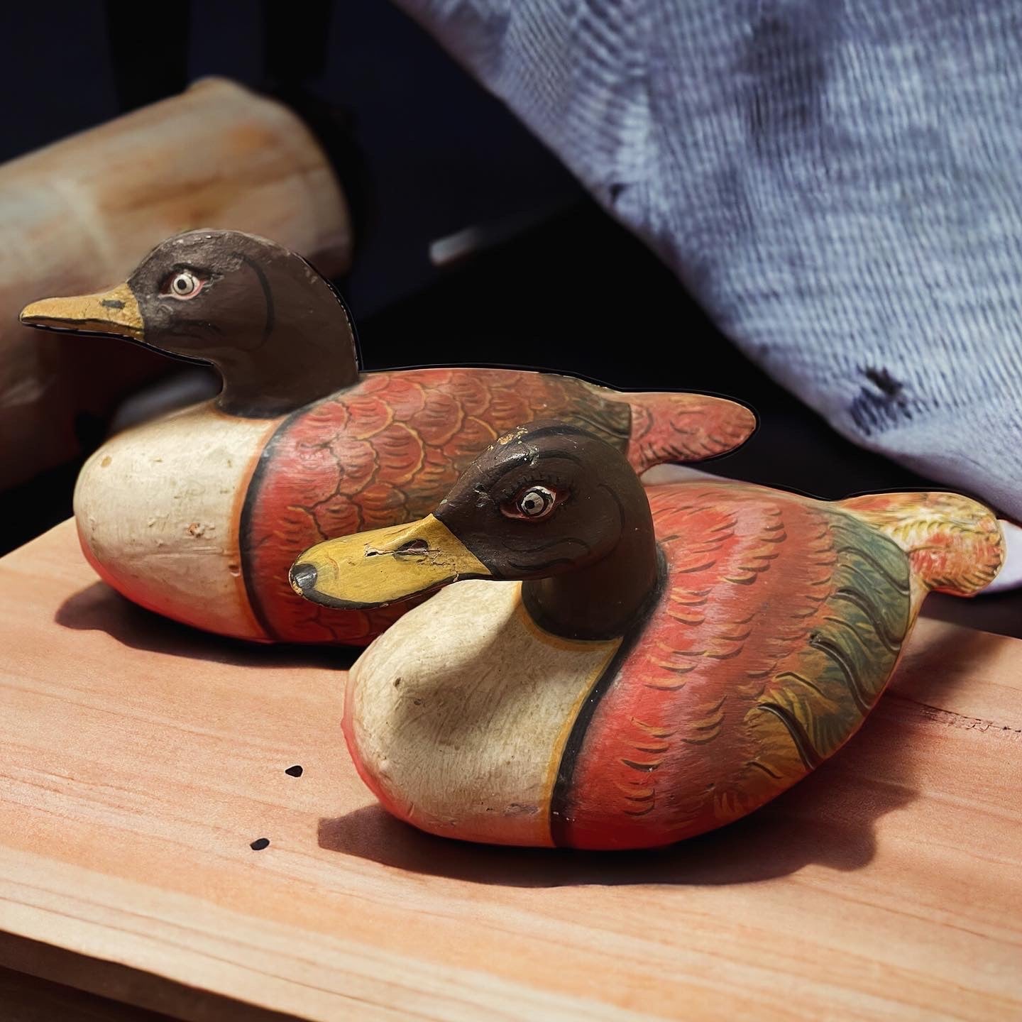 Ducks ancient hunting decoys