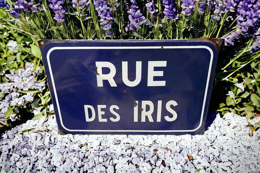 Insegna smaltata Rue des Iris