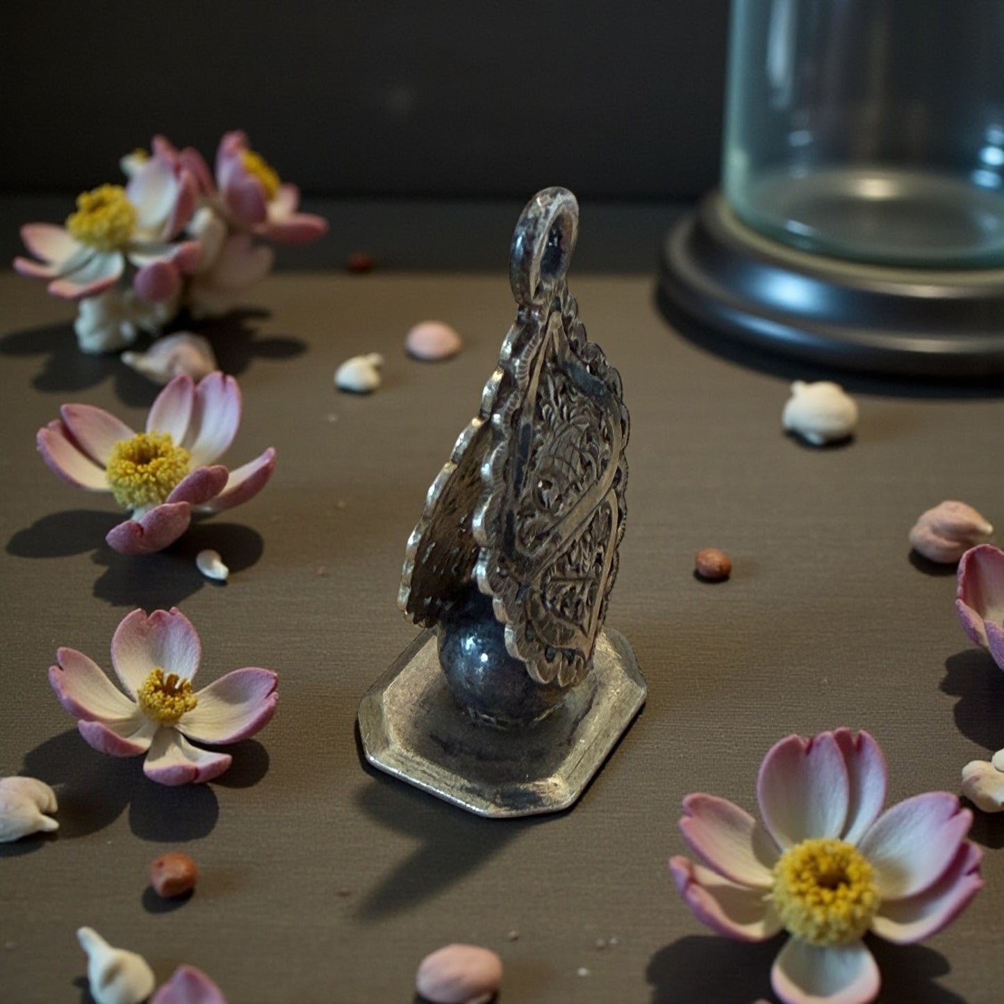 Sigillo antico in argento da incidere per ceralacca, fine ‘800 - primo ‘900