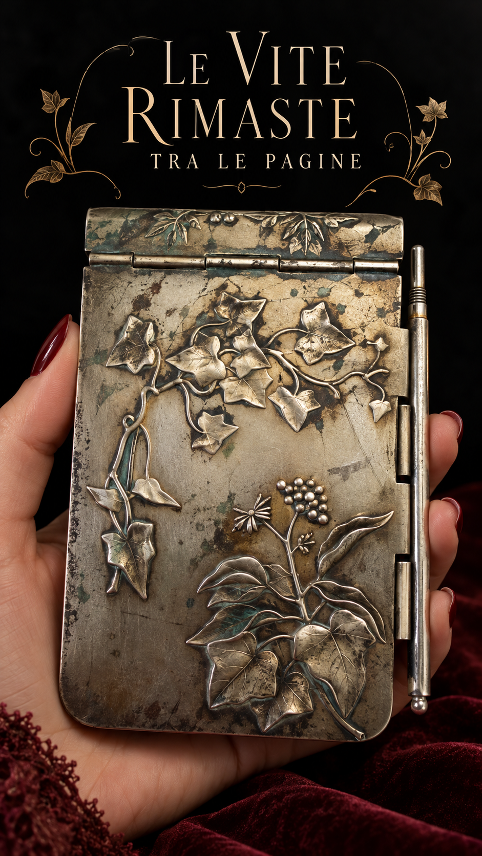 Antico Carnet de Bal Liberty con decorazione bifacciale e note private