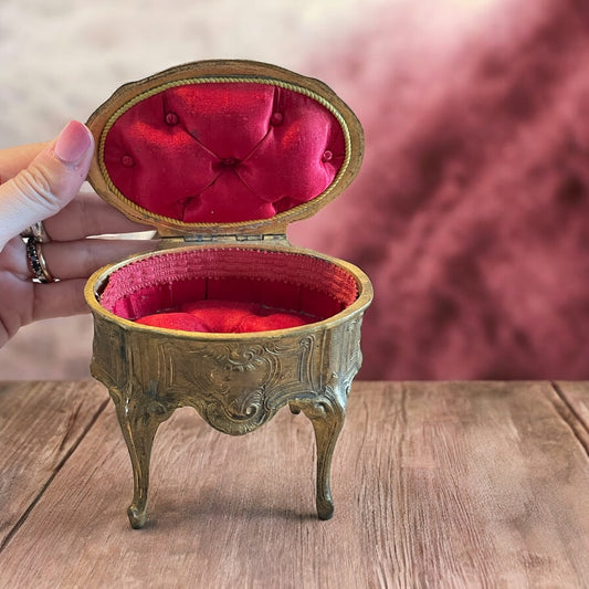 Scrigno portagioie da boudoir Luigi XV ca 1900-1920