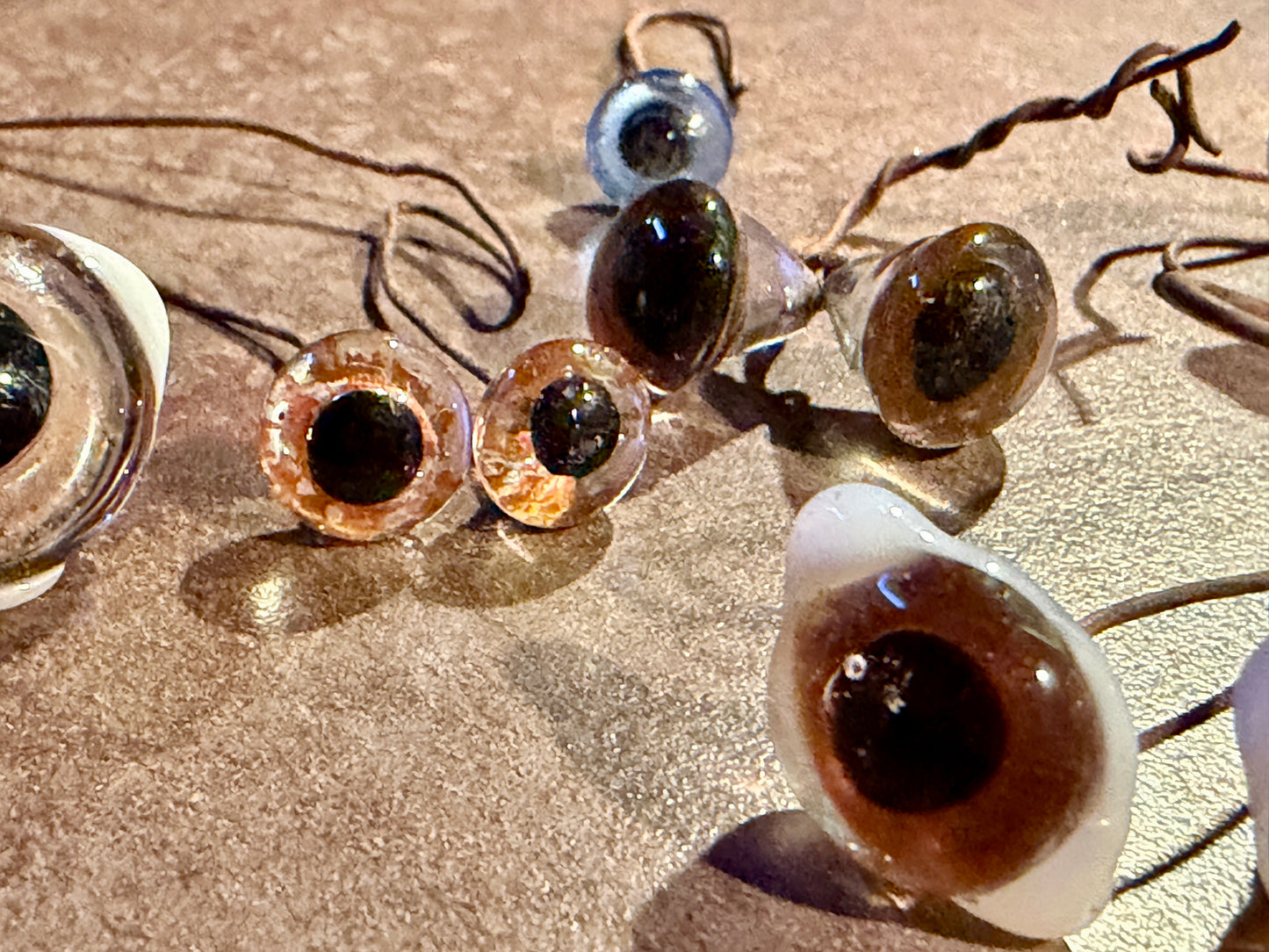 Set occhi di vetro per bambole e pupazzi, anni ‘20 - ‘30 da antico laboratorio