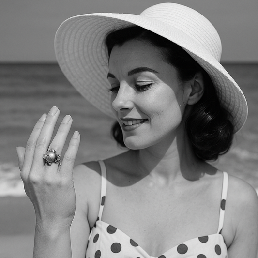 Anello pesce in argento 925 anni ‘60 originale vintage